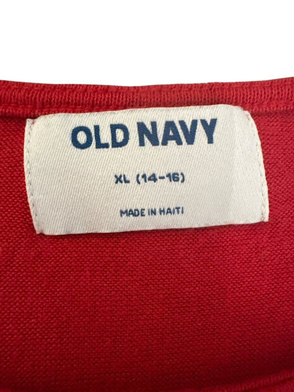 Old Navy Girls Juniors Shirt XL 14-16  Red Glitter Long Sleeve Festive - Picture 3 of 6